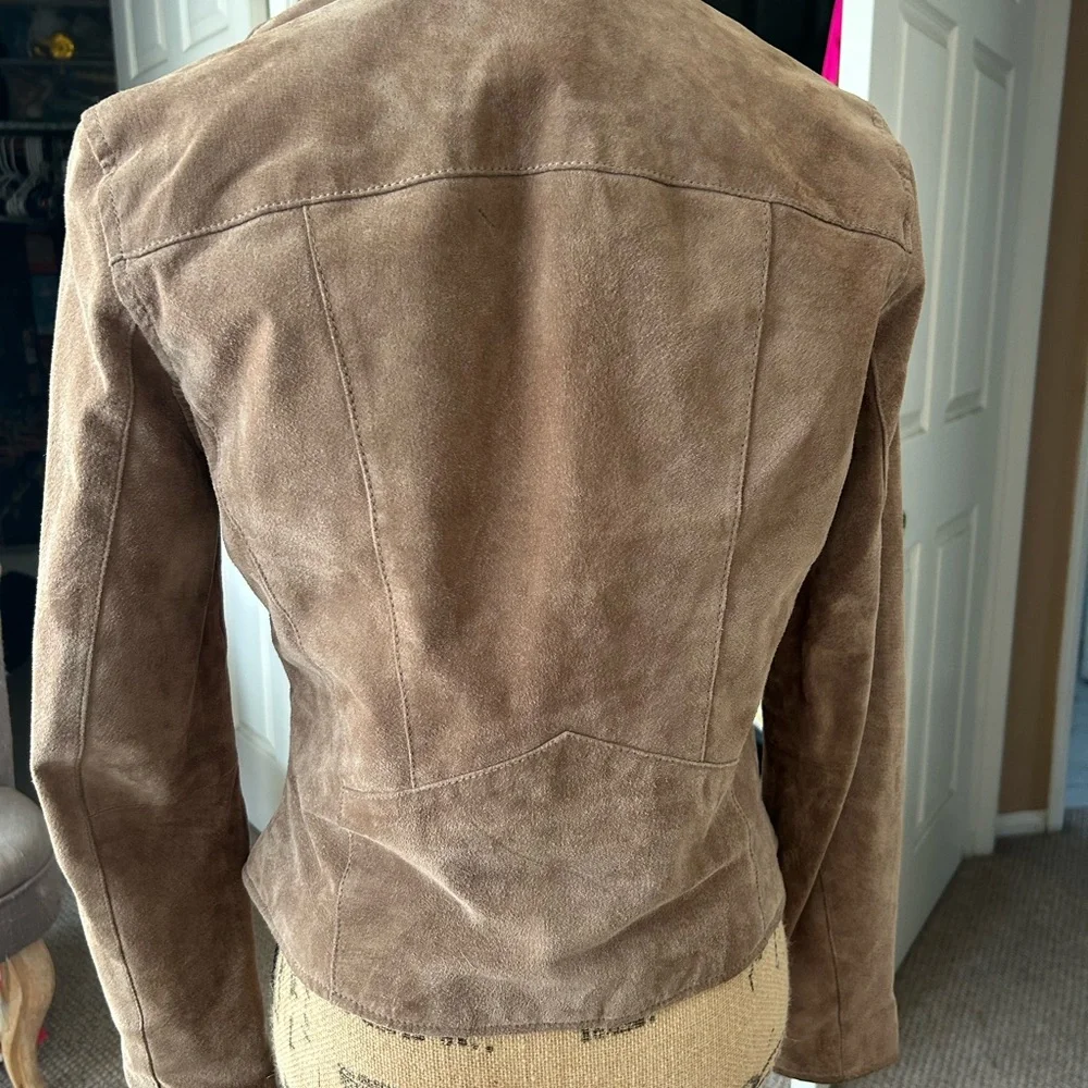 Blank NYC Tan Suede Leather Jacket - Picture 2 of 5